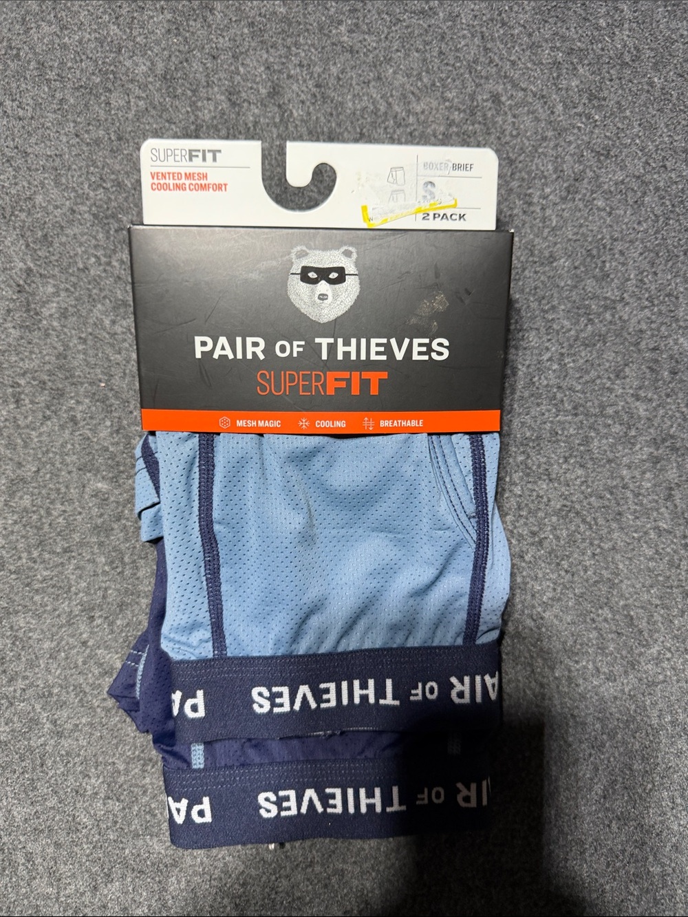 Pair of Thieves SuperFit Boxer Brief 2 Pack Size Small Mesh Cooling NIP